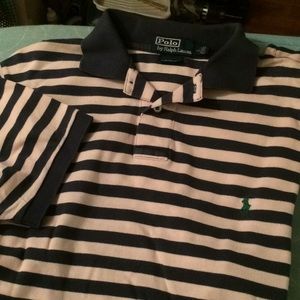 Ralph Lauren polo blue and pink stripe